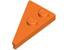 Wedge Plate 2 x 4 27° Right in Orange