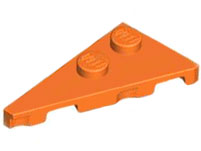 Wedge Plate 2 x 4 27° Left in Orange