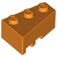 Brick Wedged, Angled 3 x 2 Right in Orange