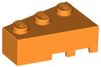 Brick Wedged, Angled 3 x 2 Left in Orange