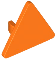 Road Sign Clip-on 2.2 x 2.667 Triangular with Open O Clip in Orange
