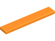 Tile 1 x 6 with Groove in Orange