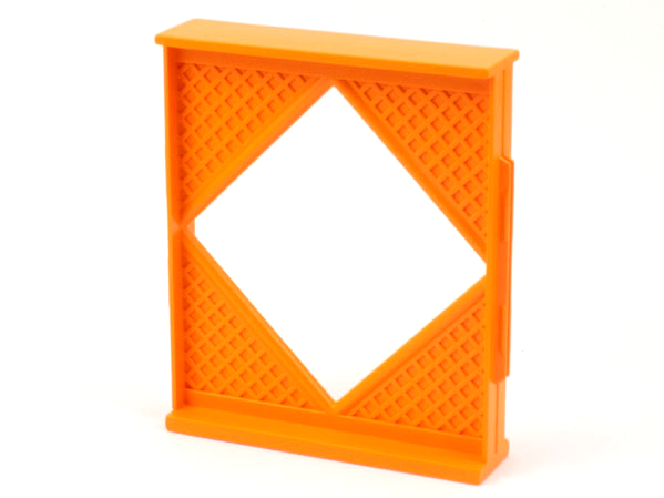 Scala, Building, Wall, Diamond Shaped Window 8 x 2 x 8 in Orange
