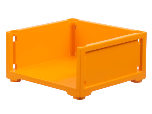 Scala, Container / Box 7 x 7 x 3 with 3 sides in Orange