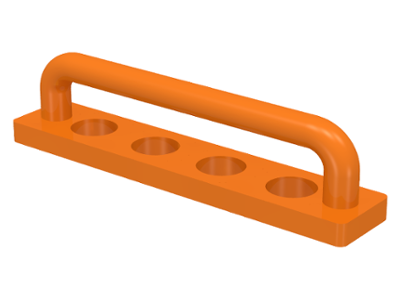 Scala, Equipment, Towel Bar 1 x 5 in Orange