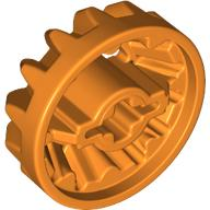 Technic Gear 14 Tooth Bevel with Axle Hole in Orange