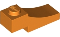 Brick Curved, 3 x 1 with 1/3 Inverted Cutout in Orange