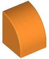 Brick Curved 1 x 1 in Orange