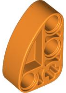 Technic Beam 2 x 3 L-Shape with Quarter Ellipse Thick in Orange
