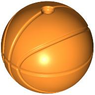 Minifig Head Special, Basketball [PLAIN] in Orange