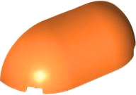 Brick Round, Curved Triple 2 x 6 x 1 2/3 in Orange