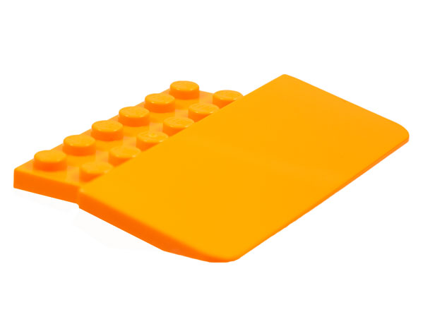 Brick Sloped 8 x 5 x 2/3 with 2 x 6 Studs in Orange