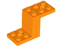 Bracket 5 x 2 x 2 1/3 with Holes, Inside Stud Holder in Orange