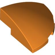 Brick Round Corner, Curved 3 x 3 x 1 Quarter Circle in Orange