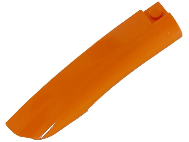 Brick Round, Curved 10 x 2 x 2 with Rounded End Left in Orange
