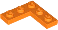 Plate 3 x 3 Corner in Orange