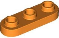 Plate Special 1 x 3 Rounded with 3 Open Studs in Orange