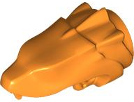Animal / Creature Body Part, Snake / Dragon Head Upper Jaw with 3 Ridges [Plain] in Orange