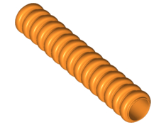 Hose, Ribbed 7mm D. 5L / 4.0cm in Orange