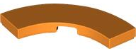 Tile 3 x 3 Curved, Macaroni in Orange