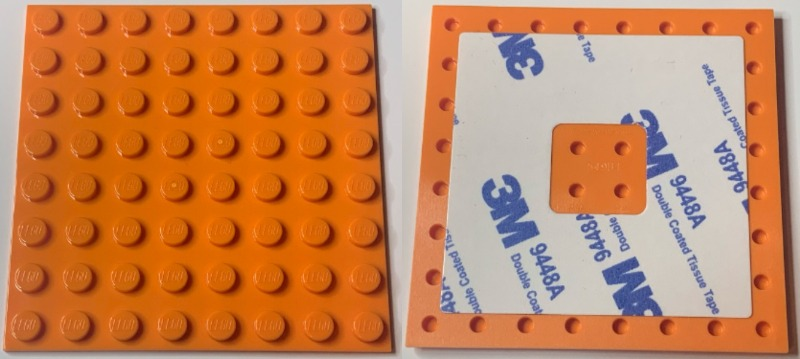Baseplate Special 8 x 8 with Adhesive Backside in Orange