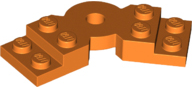 Plate Angled 2 x 2 with Step and Hole in Center in Orange