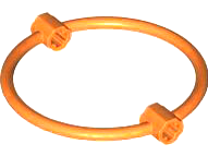 Bar, Ring 7L Diameter, with 2 Axle Connectors in Orange