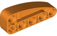 Technic Beam 2 x 5 L-Shape with Quarter Ellipse Thick in Orange