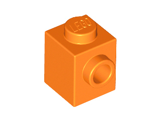 Brick Special 1 x 1 with Stud on 1 Side in Orange