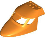 Aircraft Fuselage Curved Forward 6 x 10 Top in Orange