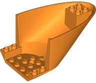 Aircraft Fuselage Curved Aft Section 6 x 10 Bottom in Orange