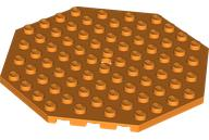 Plate Special 10 x 10 Octagonal with Hole in Orange