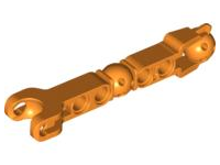 Large Figure Skeletal, Limb with 2 Ball Joints, Ball Socket and Four Holes in Orange