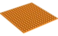 Plate 16 x 16 in Orange