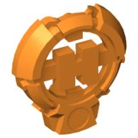 Large Figure Chest Badge with 'H' Hero Factory Logo Design in Orange