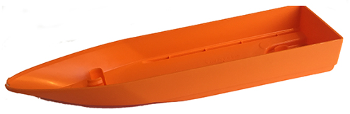 Boat Hull 8 x 28 x 3 in Orange