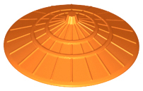 Hat, Conical Asian Style in Orange