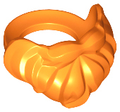 Minifig Neckwear Beard and Mustache, Short in Orange
