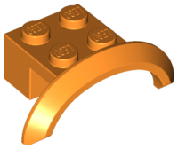 Wheel Arch, Mudguard 4 x 2 1/2 x 1 in Orange