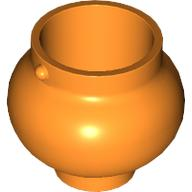Minifig Pot Small with Handle Holders in Orange