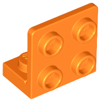 Bracket 1 x 2 - 2 x 2 Inverted in Orange