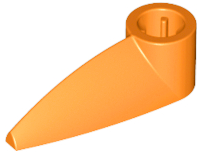 Technic Tooth 1 x 3 with Axle Hole [Hollow Underside] in Orange