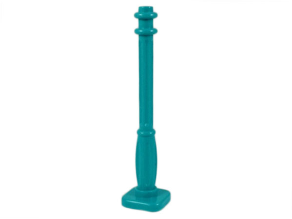 Lamp Post 2 x 2 x 7 with 6 Base Flutes in Light Turquoise