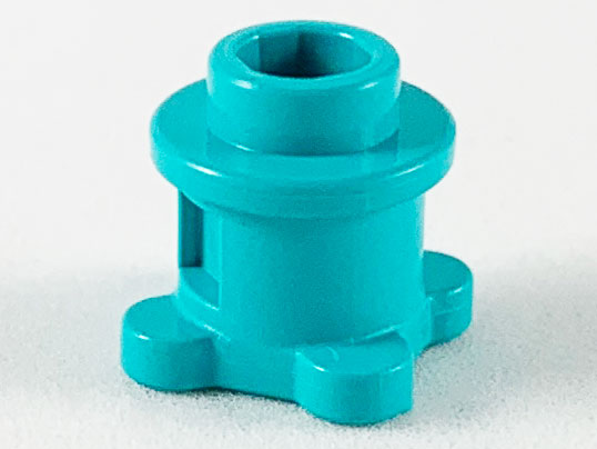 Belville / Scala, Brick Round 1 x 1 x 2/3 Round in Light Turquoise