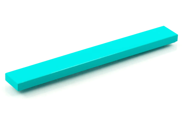 Tile 1 x 8 with Groove in Light Turquoise
