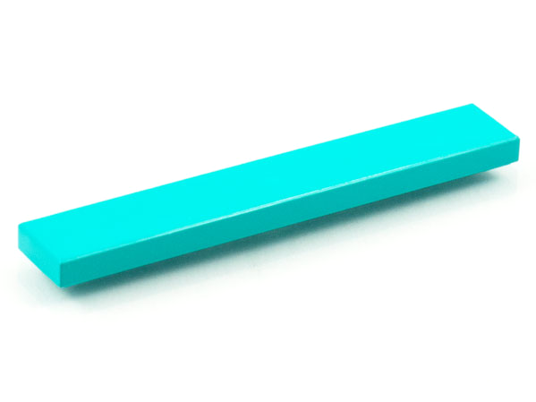 Tile 1 x 6 with Groove in Light Turquoise