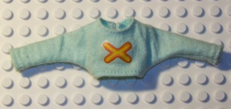 Scala, Sweater, Child, with Yellow X Print in Aqua