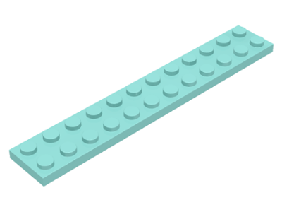 Plate 2 x 12 in Aqua