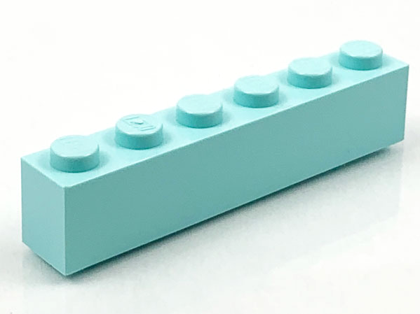 Brick 1 x 6 in Aqua