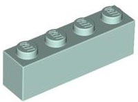 Brick 1 x 4 in Aqua